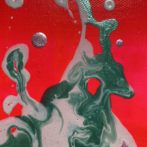 ピンクの波の絵